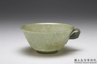 图片[2]-Jade bowl with bud shaped handle, India-China Archive